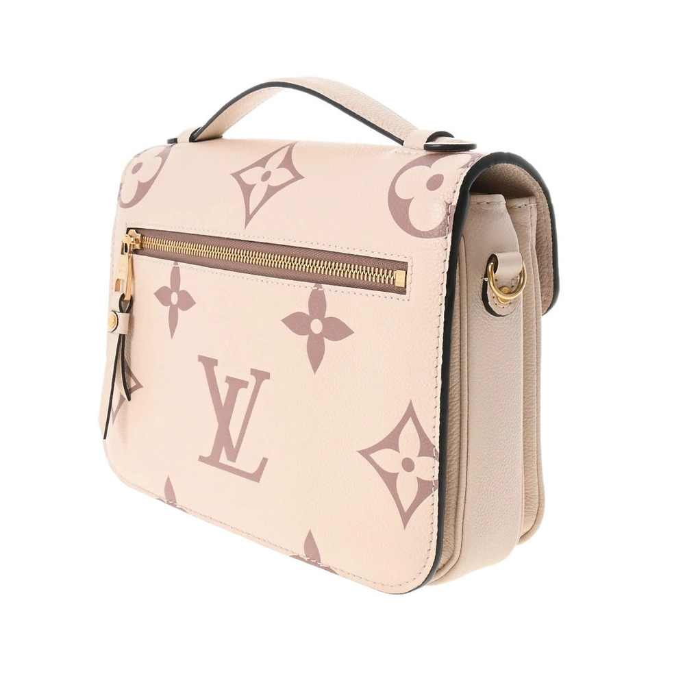 Louis Vuitton Bois Monogram Rose Metis Pochette de Pink Bag Empreinte Cream